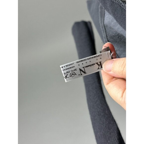 Kristensen Du Nord Gray Silk Cashmere Long Sleeve Draped Dress Italy Size 2 Medi - Picture 3 of 9